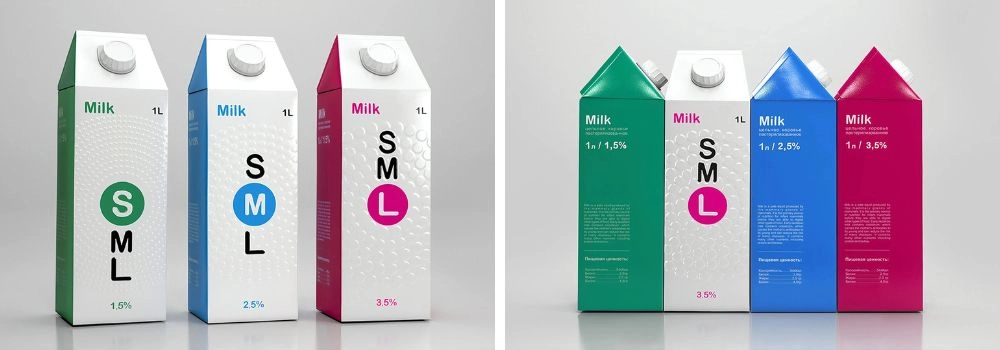 SML MILK | 透過凸面設計顯示產品差異